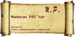Madaras Péter névjegykártya