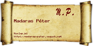 Madaras Péter névjegykártya